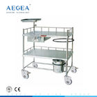 Carrello mobile della clinica dell'acciaio inossidabile di trattamento dell'infermiere della sala operatoria dell'ospedale AG-SS052