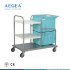 AG-SS018 con tre carretti di tela della tela dell'ospedale di pulizia della lavanderia della borsa di strati uno