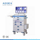 Polvere AG-AT016 che ricopre il produttore mobile del carrello del carretto di anestesia dell'ospedale dell'acciaio inossidabile da vendere