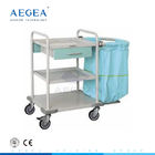 Carrelli residui medici della lavanderia d'acciaio dell'ospedale del rivestimento della polvere AG-SS017