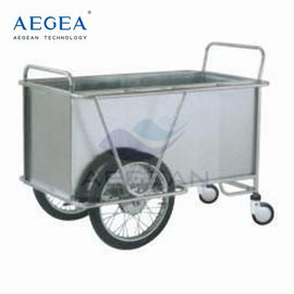 AG-SS025 carrello della lavanderia dell'ospedale ss con due grandi ruote