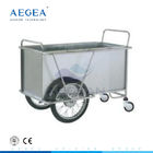 AG-SS025 carrello della lavanderia dell'ospedale ss con due grandi ruote