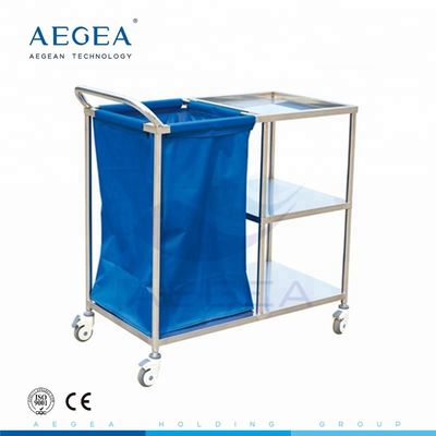 Carrello sporco di tela dello spreco del bene mobile di pulizia dell'ospedale da campo dell'acciaio inossidabile di AG-SS010A